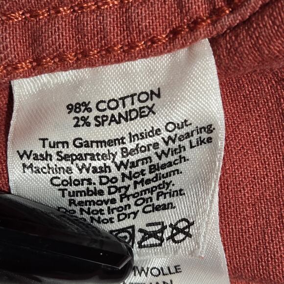 Eddie Bauer Denim Jean Jacket MED Biker Grunge Trucker Punk Retro Rock 80s Rust - Picture 11 of 13